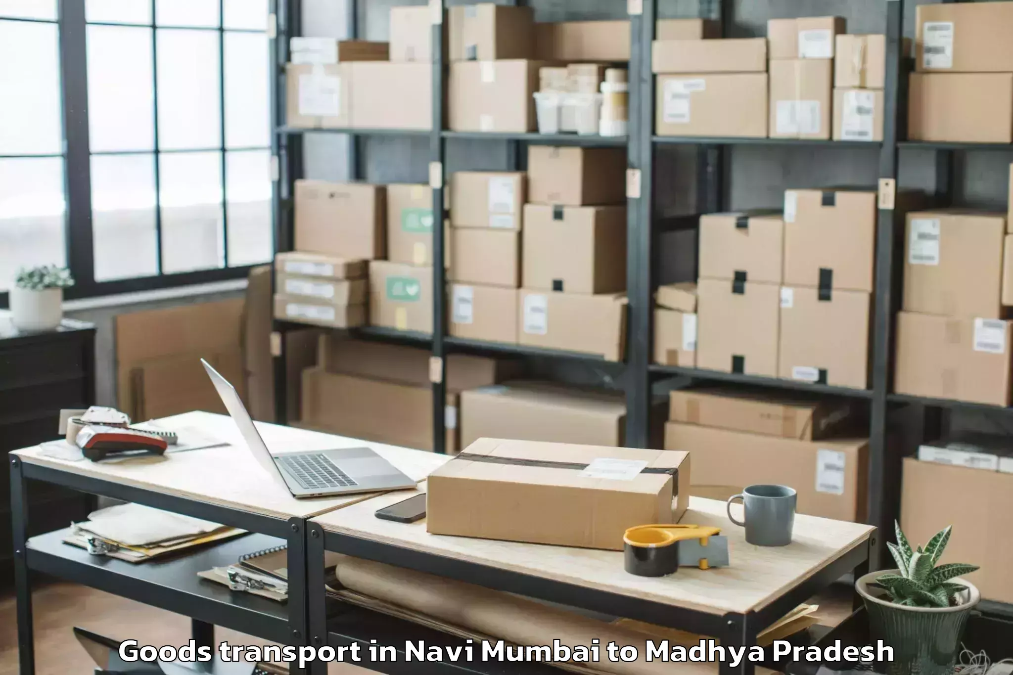 Professional Navi Mumbai to Semariya Goods Transport